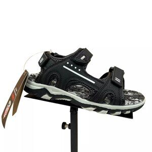 Khombu Little Boy's Strappy Sandals Size 11 Black Sporty Style Adjustable Straps